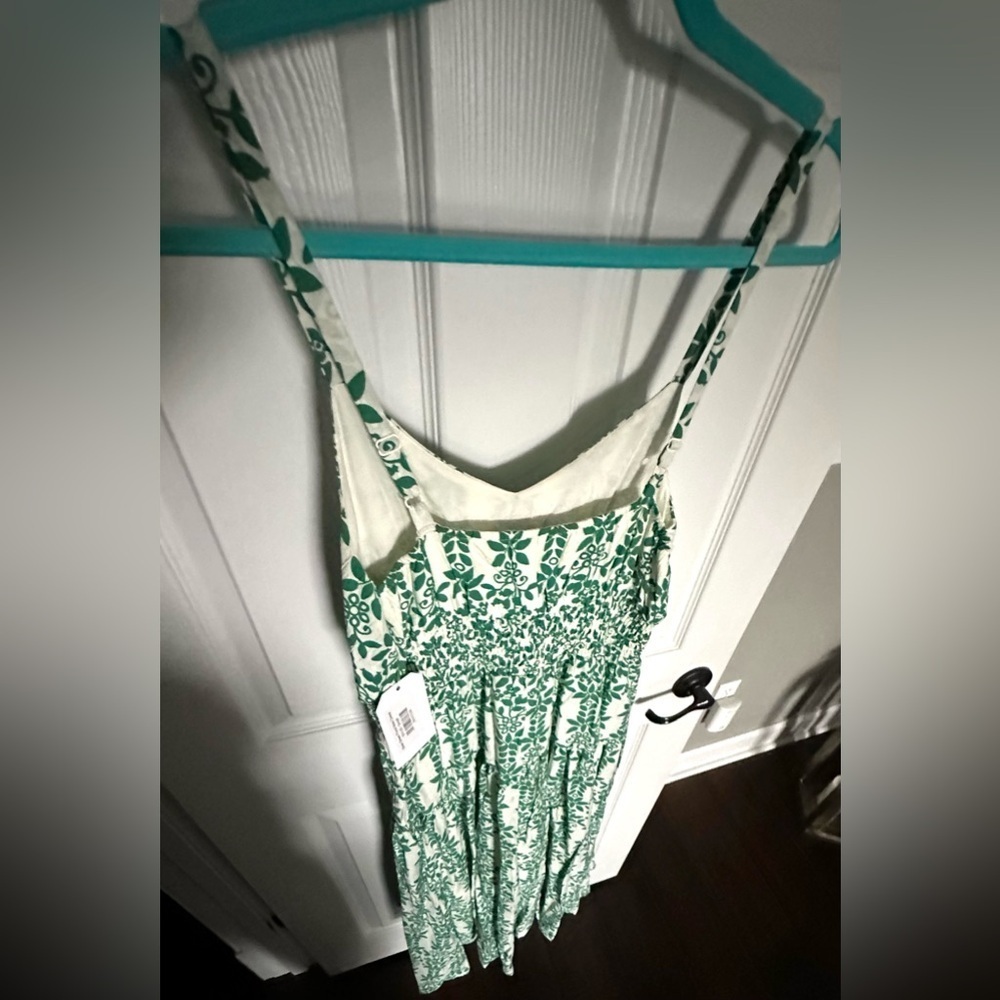 ‼️RARE‼️🎸LeiMarie🎸🔥NWT🔥Skies Are Blue MIDI Sundress in Kelly Green/White—S - Picture 14 of 16